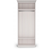 Шкаф 2-х дверный с глухой дверью и зеркальной Неаполь Ясень анкор светлый (патина "серебро") Шкаф 2-х дверный с глухой дверью и зеркальной Неаполь Ясень анкор светлый (патина "серебро")