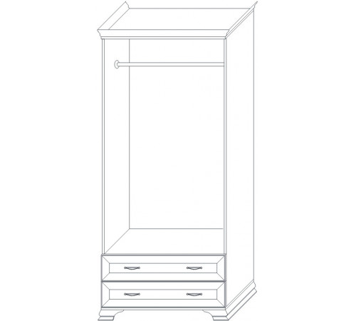 Шкаф Сиена 2-х дверных (Бодега Белый) Шкаф Сиена 2-х дверных (Бодега Белый)