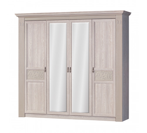 Шкаф четырехдверный с зеркалами Лючия 203 светлый Шкаф четырехдверный с зеркалами Лючия 203 светлый