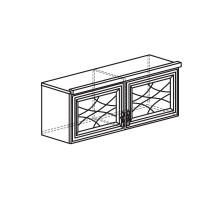 Шкаф навесной в гостиную Лира 48 темный Шкаф навесной в гостиную Лира 48 темный