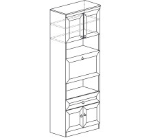 Шкаф для посуды Инна 605 темный Шкаф для посуды Инна 605 темный