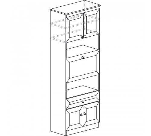 Шкаф для посуды Инна 605 темный Шкаф для посуды Инна 605 темный
