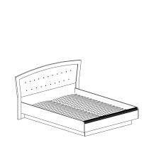 Двуспальная кровать 160х200 с подъемным механизмом Афины 368 кремовый белый Двуспальная кровать 160х200 с подъемным механизмом Афины 368 кремовый белый