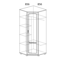 Угловой шкаф для одежды Белла 243 Угловой шкаф для одежды Белла 243