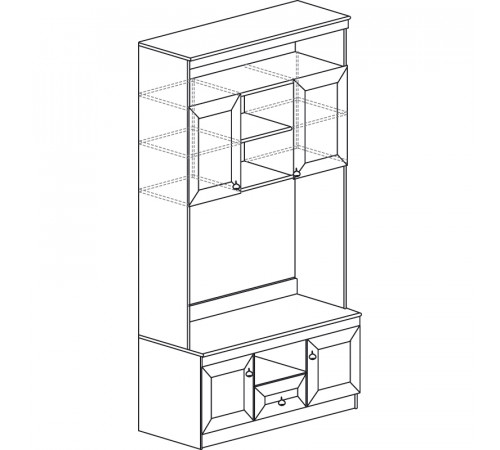 Стенка для гостиной Инна 610 светлая Стенка для гостиной Инна 610 светлая